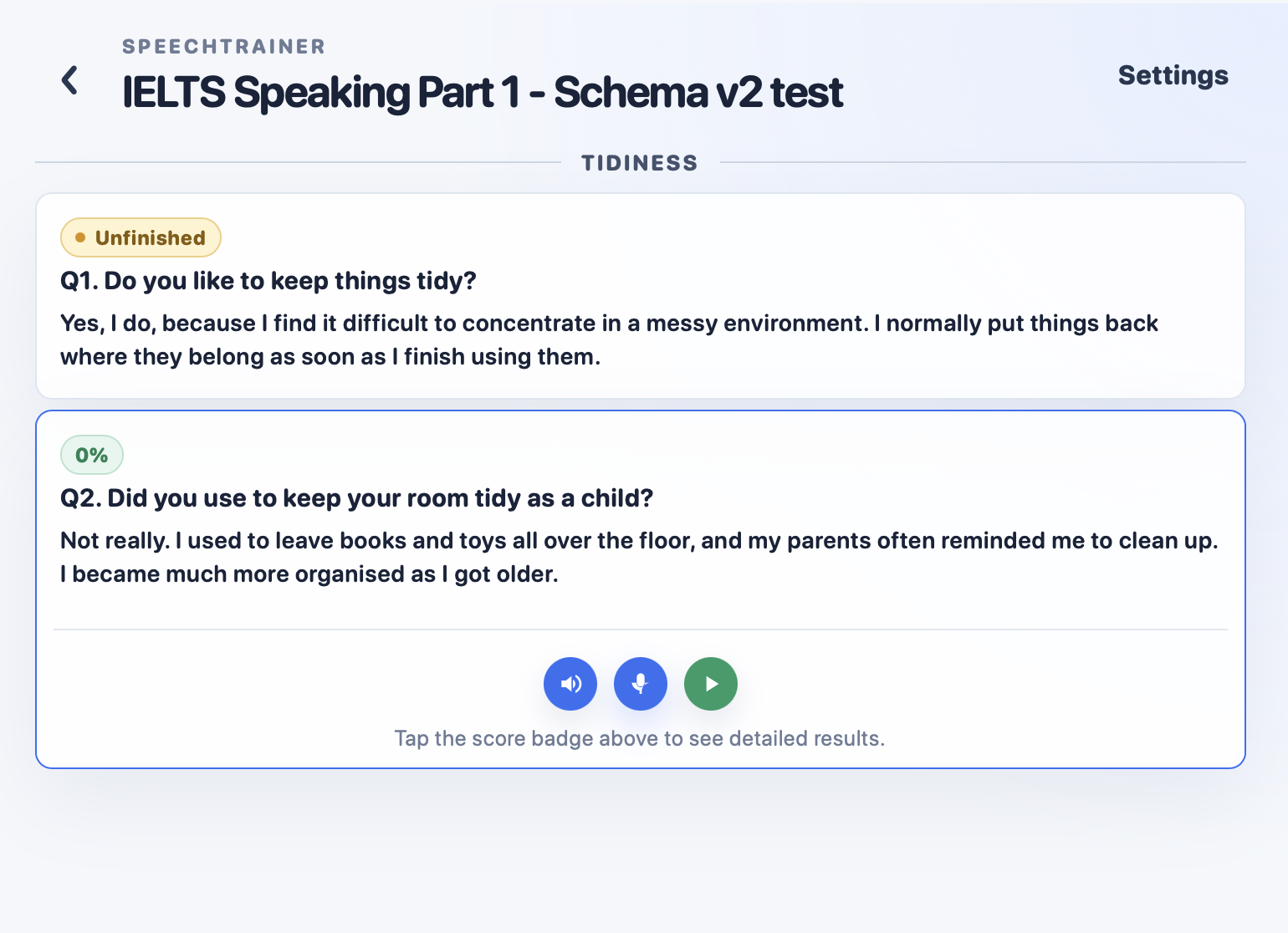 SpeechTrainer demo